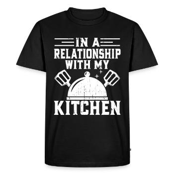 Cuisine Amateur de cuisine Chef culinaire - T-shirt Premium bio Homme - noir - Devant - Nico (187cm)
