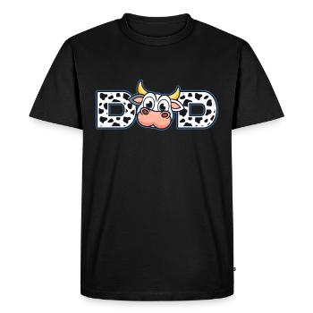 Papa Cowboy anniversaire famille match fête - T-shirt Premium bio Homme - noir - Devant - Nico (187cm)