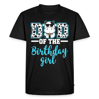 Papa Cowboy anniversaire famille match fête - T-shirt Premium bio Homme - noir - Devant - Nico (187cm)