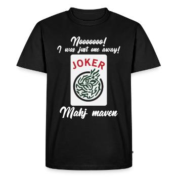 Mahjong Mah Jong Jeu chinois Mah Jongg - T-shirt Premium bio Homme - noir - Devant - Nico (187cm)