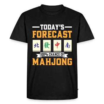 Mahjong Mah Jong Jeu chinois Mah Jongg - T-shirt Premium bio Homme - noir - Devant - Nico (187cm)