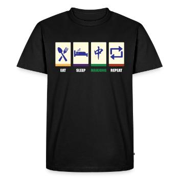 Mahjong Mah Jong Jeu chinois Mah Jongg - T-shirt Premium bio Homme - noir - Devant - Nico (187cm)