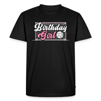 Anniversaire Fille Football Bday Thème Fête - T-shirt Premium bio Homme - noir - Devant - Nico (187cm)