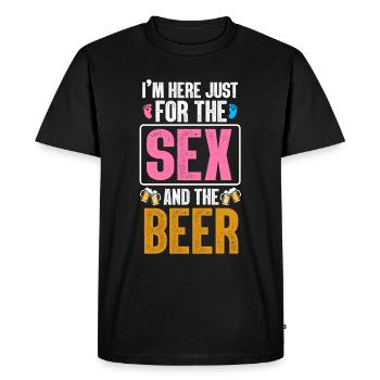 I'm just here for the beer - Men's Premium Organic T-Shirt - black - Front - Nico (187cm)