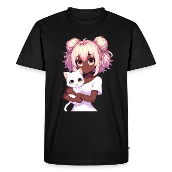 Anime Afro-américain Afro Anime Merch Stuff - T-shirt Premium bio Homme - noir - Devant - Nico (187cm)