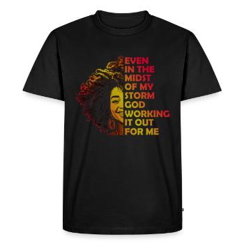African American Christ Jesus Black Women - Men's Premium Organic T-Shirt - black - Front - Nico (187cm)