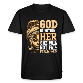 African American Christ Jesus Black Women - Men's Premium Organic T-Shirt - black - Front - Nico (187cm)