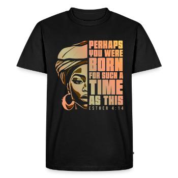 African American Christ Jesus Black Women - Men's Premium Organic T-Shirt - black - Front - Nico (187cm)