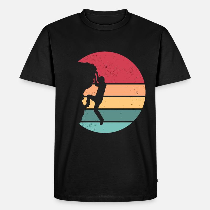 Klettern Mountain Boulder Climble Kletterer - Männer Premium Bio T-Shirt - Schwarz