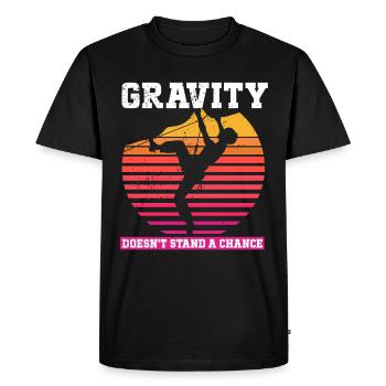 Escalade Montagne Bloc Climble Climber - T-shirt Premium bio Homme - noir - Devant - Nico (187cm)
