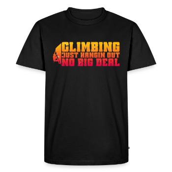 Escalade Montagne Bloc Climble Climber - T-shirt Premium bio Homme - noir - Devant - Nico (187cm)