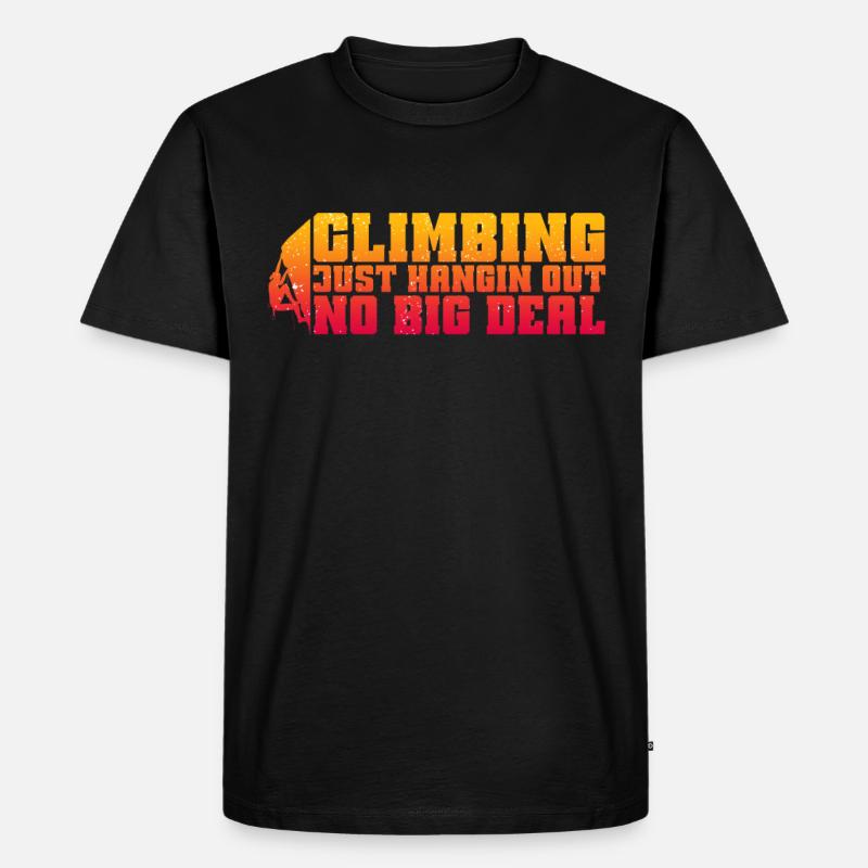 Klettern Mountain Boulder Climble Kletterer - Männer Premium Bio T-Shirt - Schwarz