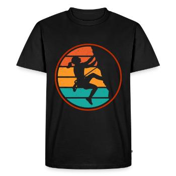 Escalade Montagne Bloc Climble Climber - T-shirt Premium bio Homme - noir - Devant - Nico (187cm)