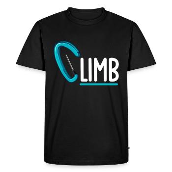 Escalade Montagne Bloc Climble Climber - T-shirt Premium bio Homme - noir - Devant - Nico (187cm)