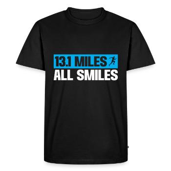 Half Marathon 13, 1 Mile Marathon Runner - Men's Premium Organic T-Shirt - black - Front - Nico (187cm)