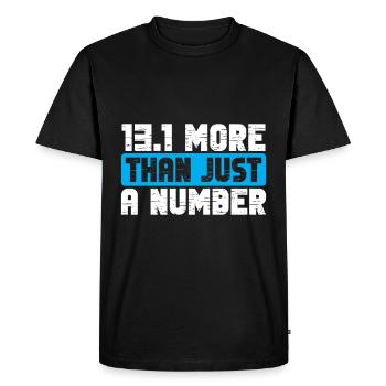 Half Marathon 13, 1 Mile Marathon Runner - Men's Premium Organic T-Shirt - black - Front - Nico (187cm)