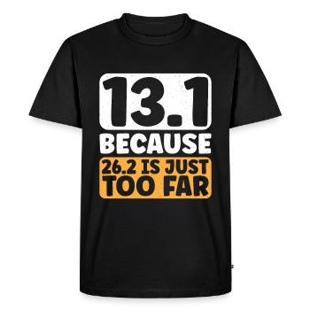 Half Marathon 13, 1 Mile Marathon Runner - Men's Premium Organic T-Shirt - black - Front - Nico (187cm)