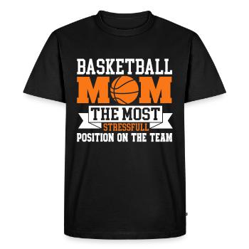 Maman de basket-ball Maman de basket-ball - T-shirt Premium bio Homme - noir - Devant - Nico (187cm)