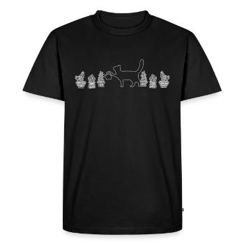 Plants & Cats Garden Plant Lovers - Men's Premium Organic T-Shirt - black - Front - Nico (187cm)
