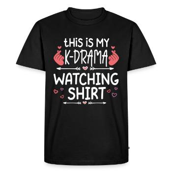 Drame coréen Merch K-Drama Lover Fan - T-shirt Premium bio Homme - noir - Devant - Nico (187cm)