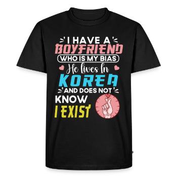 Fan d’amant de K-Drama Korean Drama Merch - T-shirt Premium bio Homme - noir - Devant - Nico (187cm)