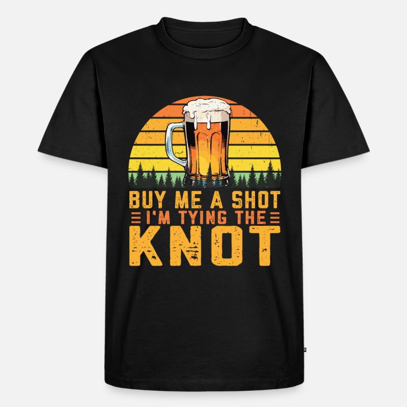 Bräutigam Bachelor Party Unkraut - Männer Premium Bio T-Shirt - Schwarz