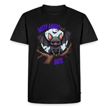 Belles chauves-souris - T-shirt Premium bio Homme - noir - Devant - Nico (187cm)
