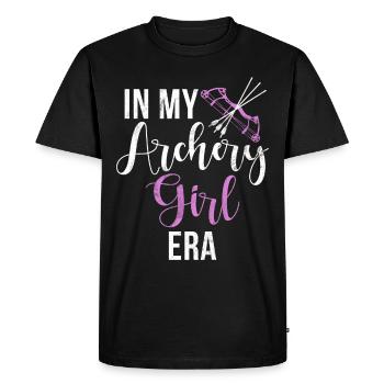 Archery Bowhunter Shooting Girls Arrow Hunting - Men's Premium Organic T-Shirt - black - Front - Nico (187cm)