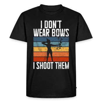 Archery Bowhunter Shooting Girls Arrow Hunting - Men's Premium Organic T-Shirt - black - Front - Nico (187cm)