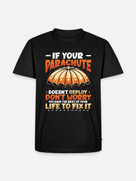 Funny skydiver - Men's Premium Organic T-Shirt - black