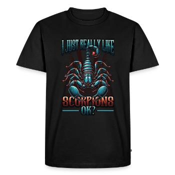 I just like scorpions - Men's Premium Organic T-Shirt - black - Front - Nico (187cm)