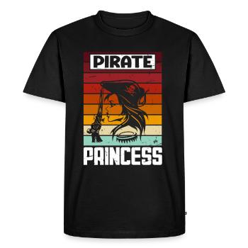 Pirate Princess Pirate Skull Cross Bones - Men's Premium Organic T-Shirt - black - Front - Nico (187cm)