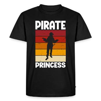 Pirate Princess Pirate Skull Cross Bones - Men's Premium Organic T-Shirt - black - Front - Nico (187cm)