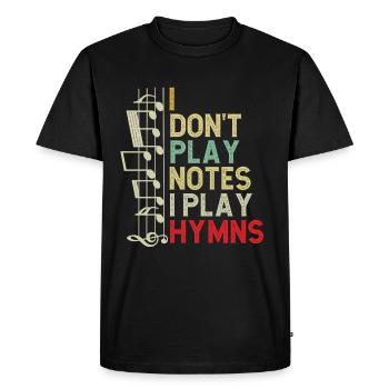 Piano Christian Music Jesus Pianist God - Men's Premium Organic T-Shirt - black - Front - Nico (187cm)