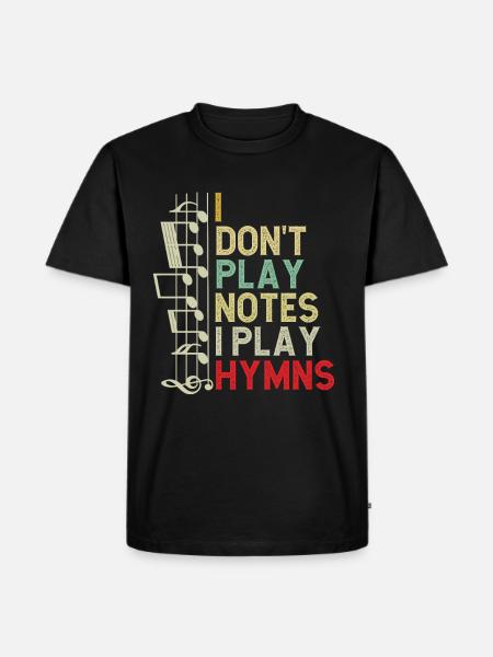 Piano Kristen Musik Jesus Pianist Gud - Ekologisk premium-T-shirt herr - svart