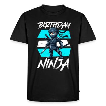 Birthday Ninja Birthday Party Theme Bday Ninja - Men's Premium Organic T-Shirt - black - Front - Nico (187cm)