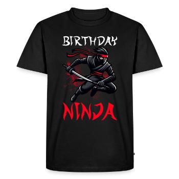 Birthday Ninja Birthday Party Theme Bday Ninja - Men's Premium Organic T-Shirt - black - Front - Nico (187cm)