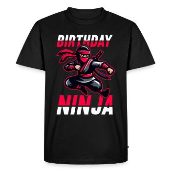 Birthday Ninja Birthday Party Theme Bday Ninja - Men's Premium Organic T-Shirt - black - Front - Nico (187cm)