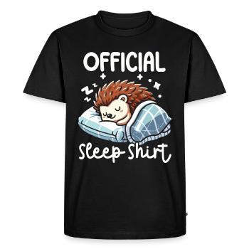 Officiel Sleeping House Hedgehog PJ Sleeping - T-shirt Premium bio Homme - noir - Devant - Nico (187cm)