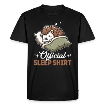 Officiel Sleeping House Hérisson PJ Sleeping - T-shirt Premium bio Homme - noir - Devant - Nico (187cm)