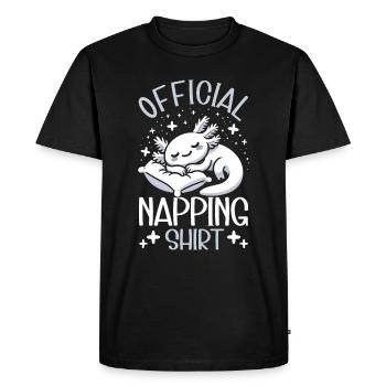 Maison de Couchage Officielle Axolotl PJ Dormir - T-shirt Premium bio Homme - noir - Devant - Nico (187cm)