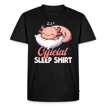 Maison de Couchage Officielle Axolotl PJ Dormir - T-shirt Premium bio Homme - noir - Devant - Nico (187cm)