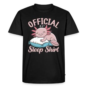 Maison de Couchage Officielle Axolotl PJ Dormir - T-shirt Premium bio Homme - noir - Devant - Nico (187cm)