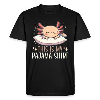 Maison de Couchage Officielle Axolotl PJ Dormir - T-shirt Premium bio Homme - noir - Devant - Nico (187cm)