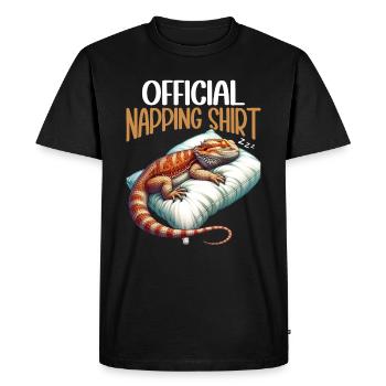Officiel Sleeping House Bearded Dragon PJ dort - T-shirt Premium bio Homme - noir - Devant - Nico (187cm)