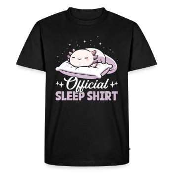 Maison de Couchage Officielle Axolotl PJ Dormir - T-shirt Premium bio Homme - noir - Devant - Nico (187cm)