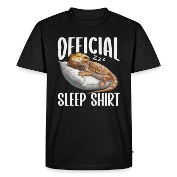 Officiel Sleeping House Bearded Dragon PJ dort - T-shirt Premium bio Homme - noir - Devant - Nico (187cm)