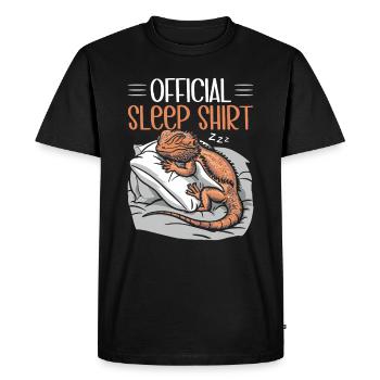 Officiel Sleeping House Bearded Dragon PJ dort - T-shirt Premium bio Homme - noir - Devant - Nico (187cm)