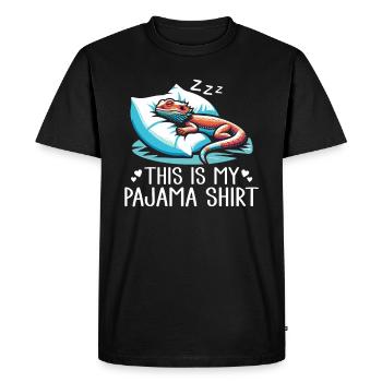Officiel Sleeping House Bearded Dragon PJ dort - T-shirt Premium bio Homme - noir - Devant - Nico (187cm)