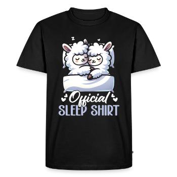 Maison Officielle Lama PJ Sleeping Nickering - T-shirt Premium bio Homme - noir - Devant - Nico (187cm)